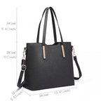 Miss Lulu Dreiteilige Tote-Umhängetasche und Clutch