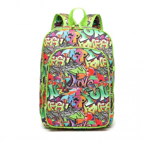 Miss Lulu Mode Graffiti Rucksack für die Schule