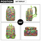 Miss Lulu Mode Graffiti Rucksack für die Schule