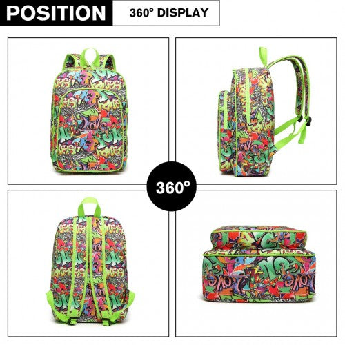 Miss Lulu Mode Graffiti Rucksack für die Schule
