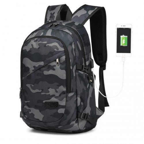 Kono Business Laptop Rucksack mit USB-Ladeanschluss