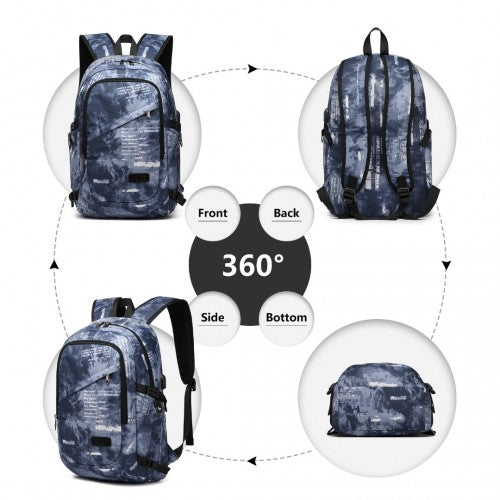 Kono Business Laptop Rucksack mit USB-Ladeanschluss