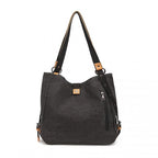 Kono Lässig Segeltuch Doppelt verwendbare Tasche Große Kapazität Umhängetasche und Rucksack