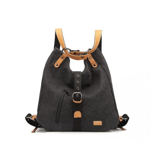 Kono Lässig Segeltuch Doppelt verwendbare Tasche Große Kapazität Umhängetasche und Rucksack