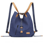 Kono Lässig Segeltuch Doppelt verwendbare Tasche Große Kapazität Umhängetasche und Rucksack