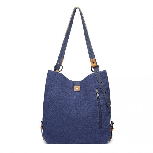 Kono Lässig Segeltuch Doppelt verwendbare Tasche Große Kapazität Umhängetasche und Rucksack