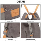 Kono Segeltuch Hobo Schlampig Schultertasche und Rucksack