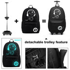 Kono Multifunktionaler Glow-in-the-Dark Trolley-Rucksack