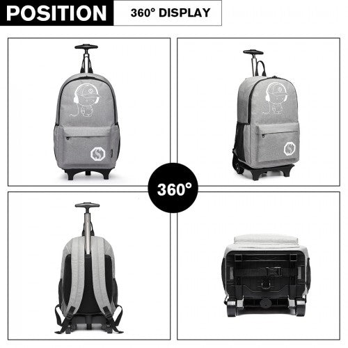 Kono Multifunktionaler Glow-in-the-Dark Trolley-Rucksack