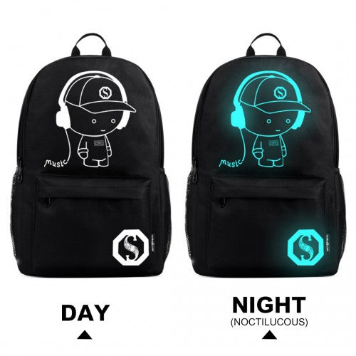 Kono Multifunktionaler Glow-in-the-Dark Trolley-Rucksack