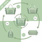 Kono Zwei Stücke Erweiterbar Dauerhaft Wasserdicht Reise-Seesack-Set