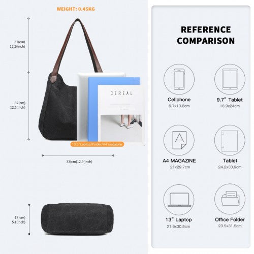 Kono Canvas Schulter-Einkaufstasche