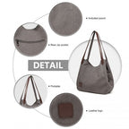 Kono Canvas Schulter-Einkaufstasche