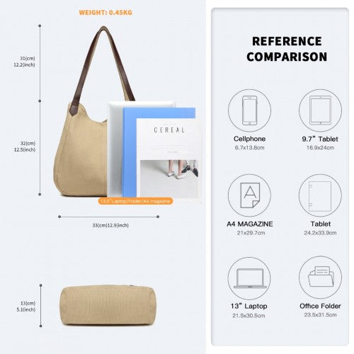 Kono Canvas Schulter-Einkaufstasche