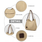 Kono Canvas Schulter-Einkaufstasche