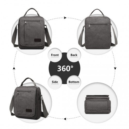 Kono Klein Leinwand RFID-Blockierung Umhängetasche