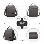 Kono Klein Leinwand RFID-Blockierung Umhängetasche