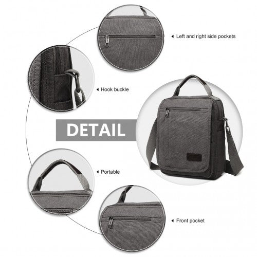 Kono Klein Leinwand RFID-Blockierung Umhängetasche