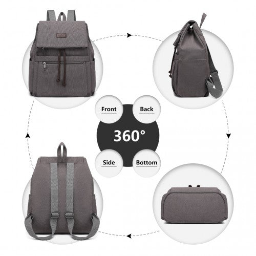 Kono Leinwand Muschelschale Kordelzug Schulrucksack