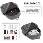 Kono Leinwand Leicht Zwanglos Schulrucksack