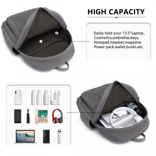 Kono Leinwand Leicht Zwanglos Schulrucksack