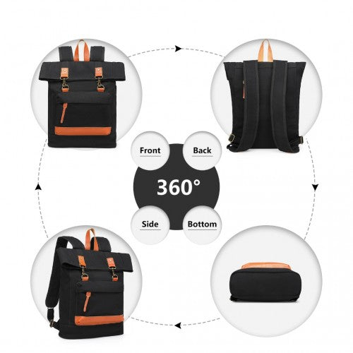 Kono Großes Fassungsvermögen Segeltuch Lässig Reise-Rucksack