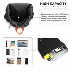 Kono Großes Fassungsvermögen Segeltuch Lässig Reise-Rucksack