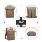 Kono Großes Fassungsvermögen Segeltuch Lässig Reise-Rucksack