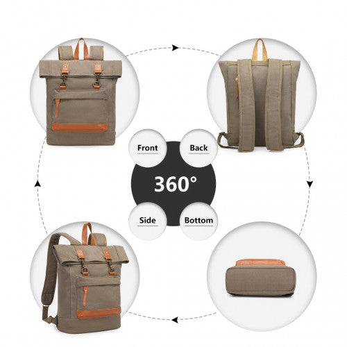 Kono Großes Fassungsvermögen Segeltuch Lässig Reise-Rucksack