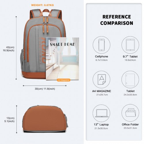 Kono Kontrastreiche Farben Wasserdicht Lässig Rucksack Mit Laptop-Fach