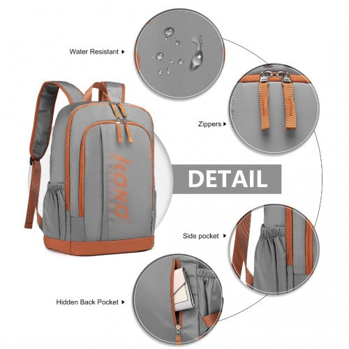 Kono Kontrastreiche Farben Wasserdicht Lässig Rucksack Mit Laptop-Fach