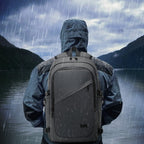 Kono PVC-beschichtet Wasserabweisend Tech Rucksack Mit USB-Ladeanschluss