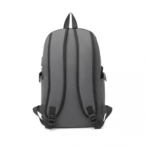 Kono PVC-beschichtet Wasserabweisend Tech Rucksack Mit USB-Ladeanschluss