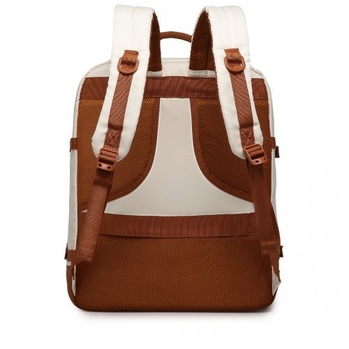 Kono Premium Handgepäck Reise-Rucksack mit Koffer-ähnlicher Öffnung Mehrstufig Großes Fassungsvermögen Kabinentasche