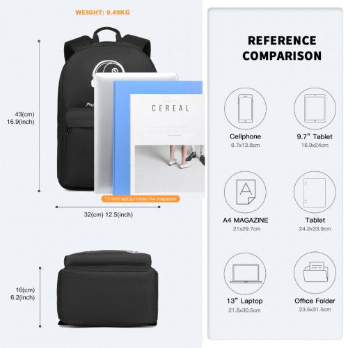 Kono Strapazierfähiger Polyester Leuchtender Schulrucksack