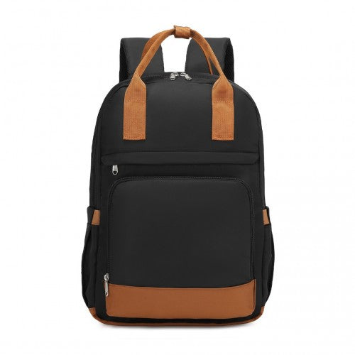Kono Mehrfächer Laptop-Rucksack mit Typ-C USB-Ladeanschluss und kleiner Tasche für tägliches Pendeln und Reisen
