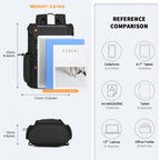 Kono Fortgeschrittene Freizeit Rucksack mit Reflektierenden Sicherheitsmerkmalen USB-Ladefunktion und Dedizierte Laptop-Hülle