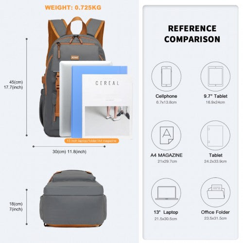 Kono PVC-beschichtet Urban Wasserabweisend Rucksack mit Reflektierenden Sicherheitsgurten und Mehrkammern-Design