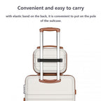 K1871-1L - Kono 12 hüvelykes könnyű, kemény héjú ABS kozmetikai tok - krémszínű