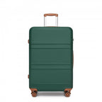 K1871-1L - Kono ABS 28 hüvelykes, öntött vízszintes kialakítású bőrönd - Zöld és barna