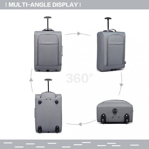 Kono KABINENGRÖSSE SOFT SHELL HAND GEPÄCKGRAU