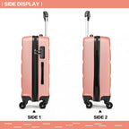 Kono 24 Zoll Horizontales Design ABS-Hartschalenkoffer Mit TSA-Schloss