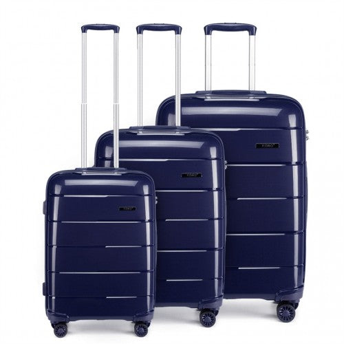 K1997L-KONO 20-24-28 ”HARD SHELL PP-KOFFER SET NAVY