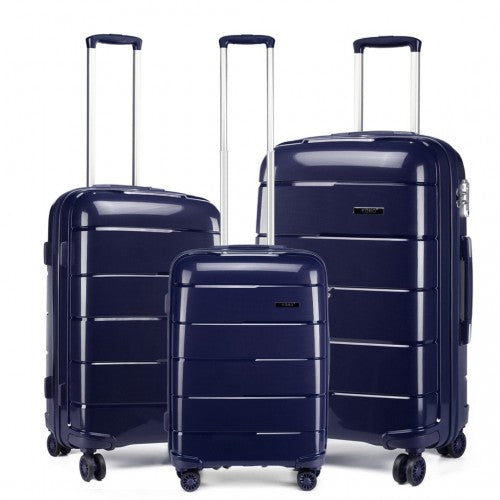 K1997L-KONO 20-24-28 ”HARD SHELL PP-KOFFER SET NAVY