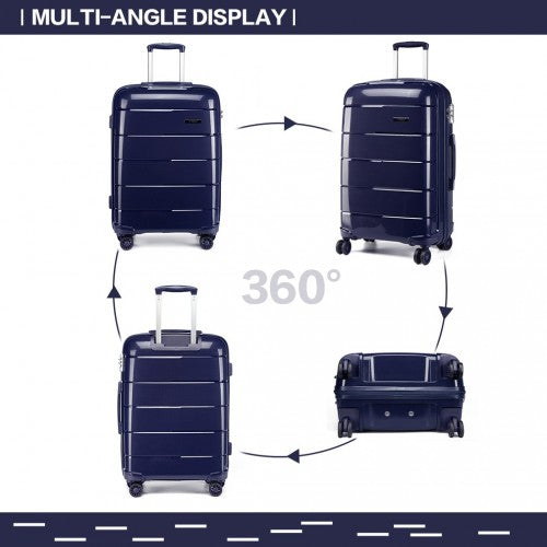 K1997L-KONO 20-24-28 ”HARD SHELL PP-KOFFER SET NAVY