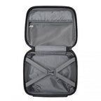 K2091L - Kono 14 hüvelykes, többféle textúrájú, kemény héjú PP sminktok - Klasszikus kollekció - Fekete