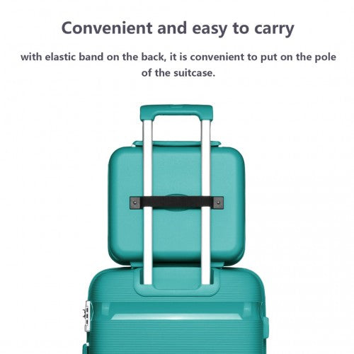 K2092L - Kono 14 hüvelykes könnyű, kemény héjú PP sminktáska - kék