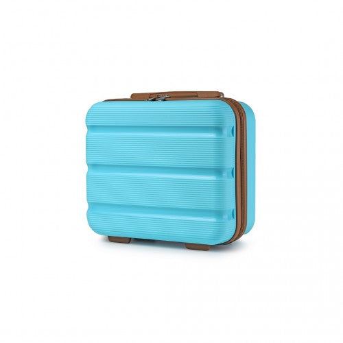 K2092L - Kono 14 hüvelykes könnyű, kemény héjú PP sminktáska - kék és barna