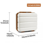 K2092L - Kono 14 hüvelykes könnyű, kemény héjú PP sminktáska - krémszínű