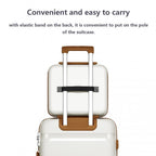 K2092L - Kono 14 hüvelykes könnyű, kemény héjú PP sminktáska - krémszínű